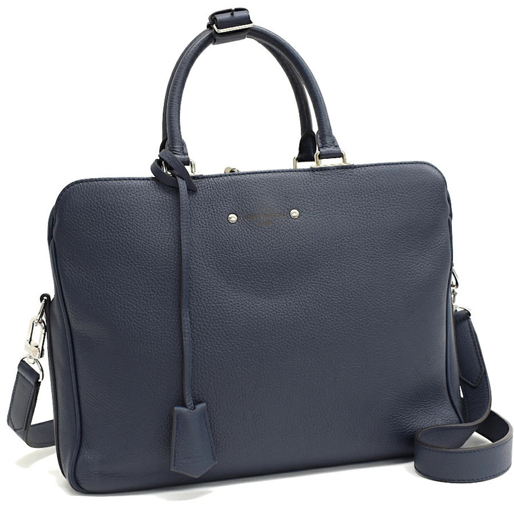 Louis Vuitton Armand Briefcase Leather Navy Blue